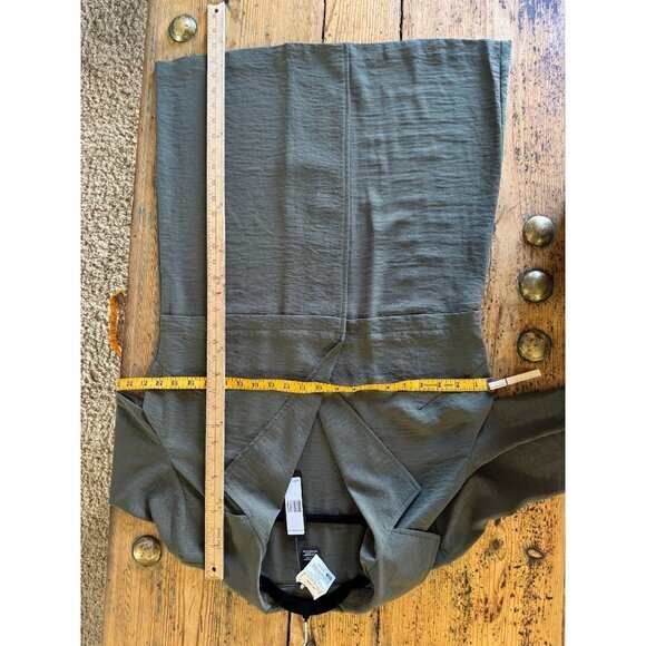 NWT-SOHO Women's Green‎ Jacket Size L long sleeve long jacket collared Polyester - Picture 6 of 6